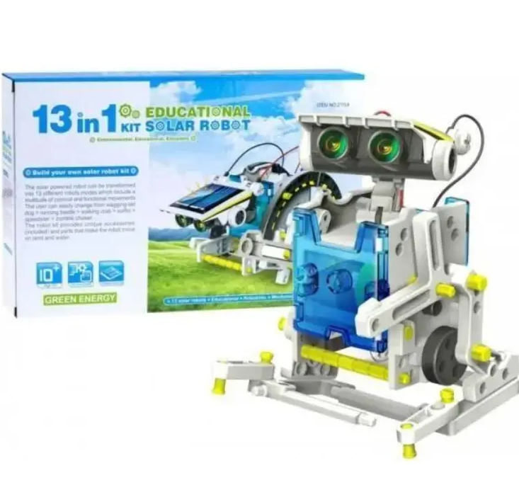 Конструктор робот трансформер Solar Robot Kit 14 в 1 на солнечных батареях.