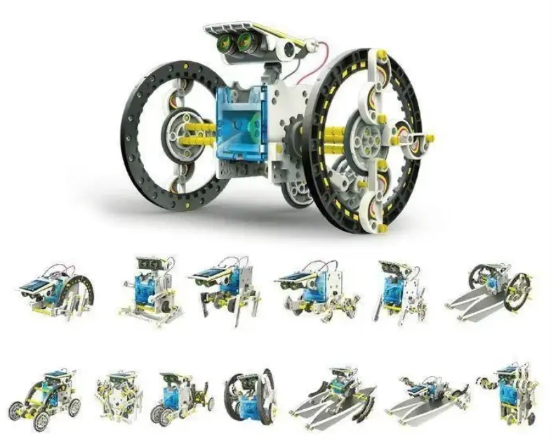 Конструктор робот трансформер Solar Robot Kit 14 в 1 на солнечных батареях.