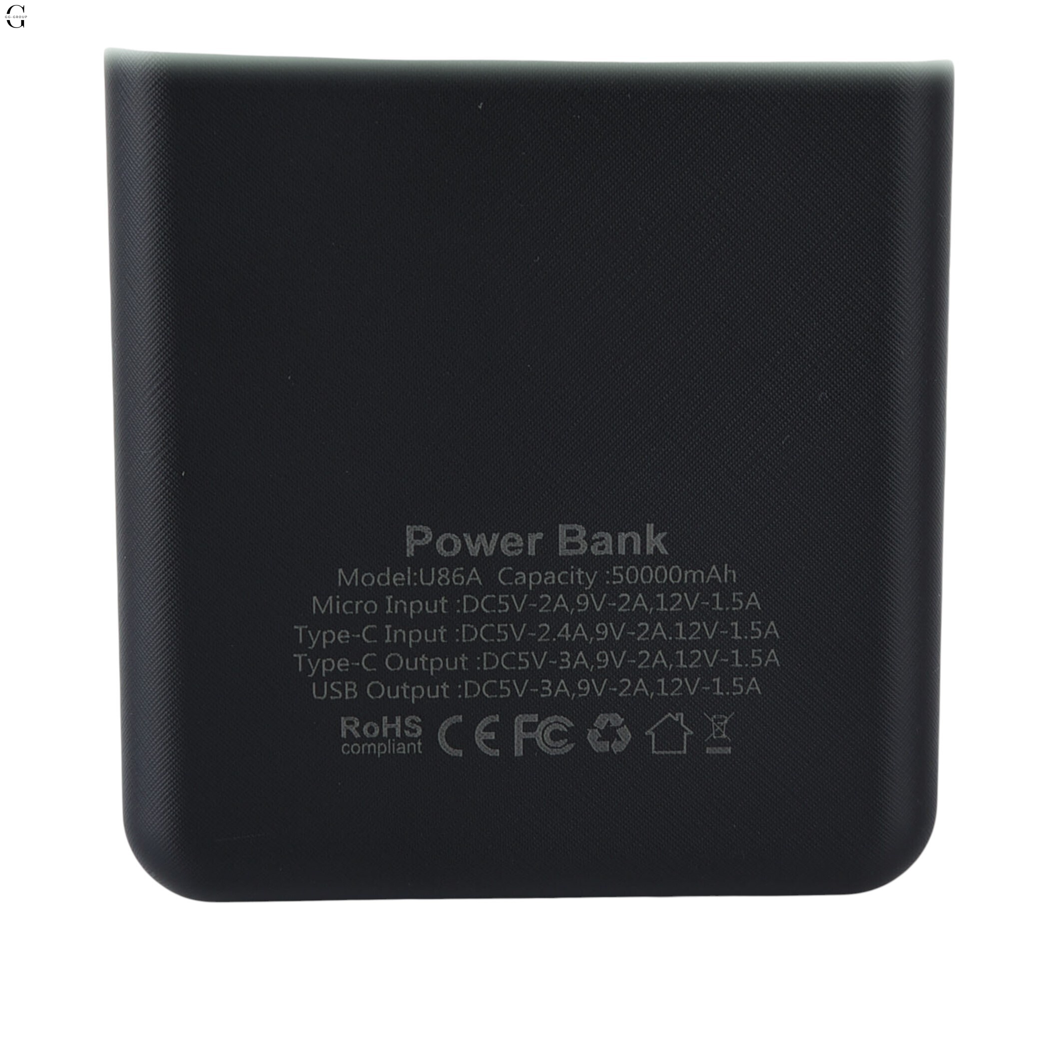 Power Bank UNITECH U86A 50000mAh 22.5W, 2×USB+Type-C,