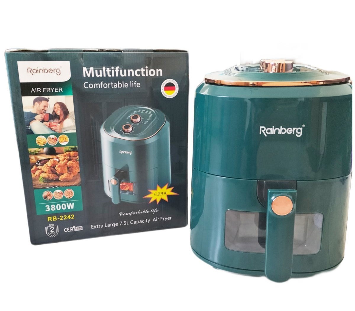 Фритюрница Rainberg RB-2242 6л 3800W Зеленый