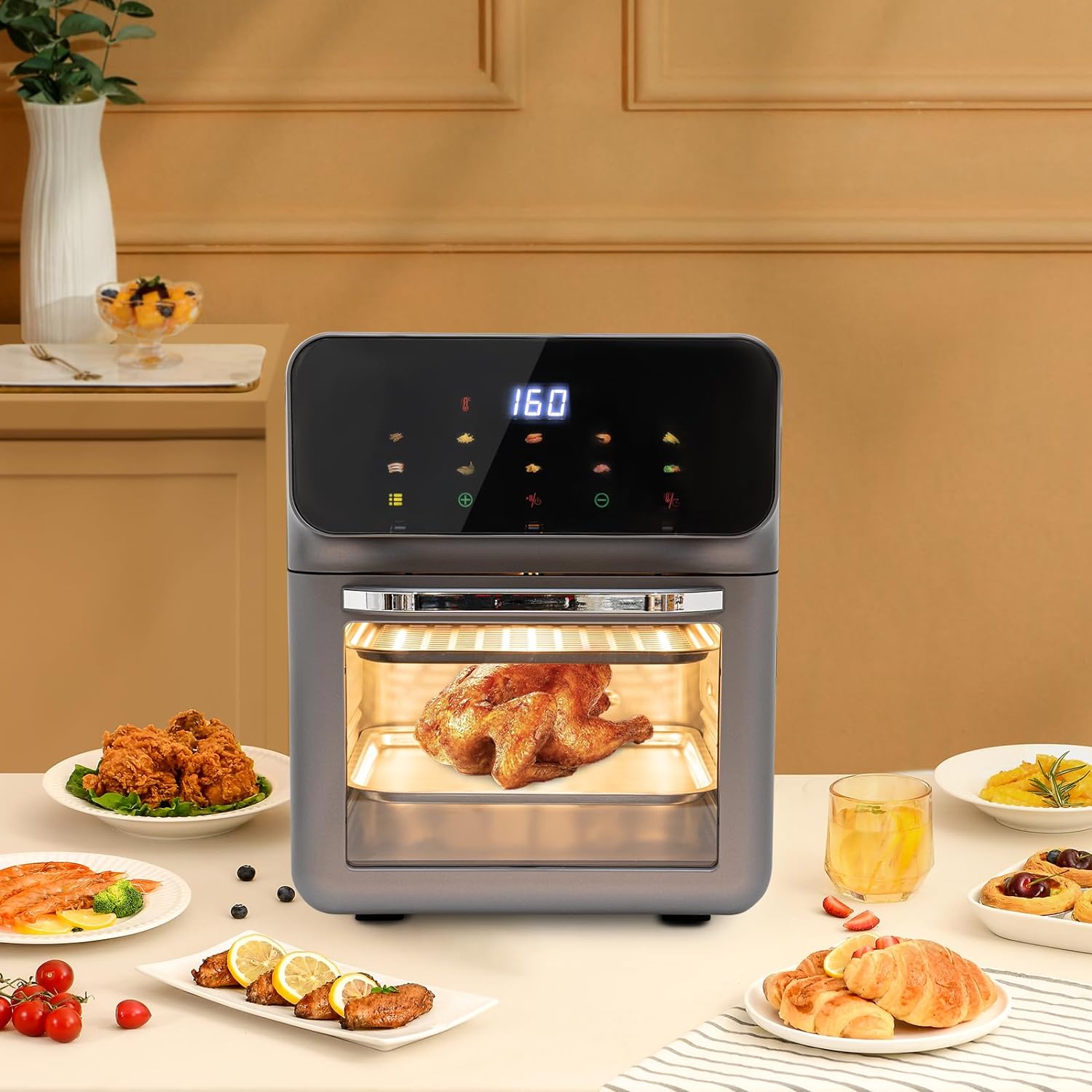 Мультипіч цифрова Gold Diamond TK1015 на 12 л 3400 Вт Сірий