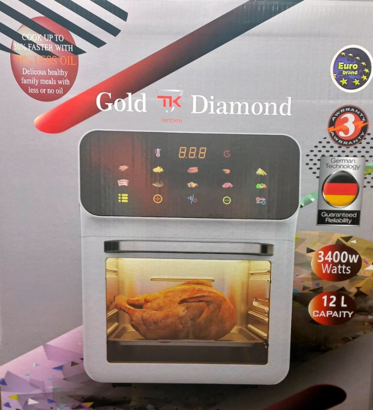 Мультипіч цифрова Gold Diamond TK1015 на 12 л 3400 Вт Білий
