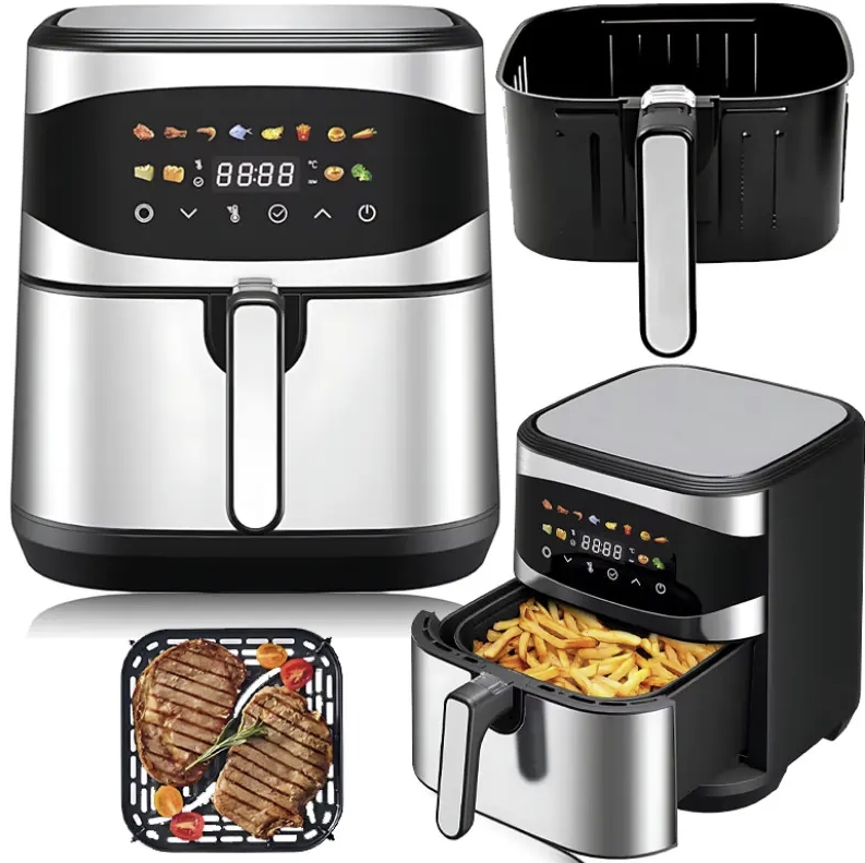 Аэрофритюрница Hoffmans HM-788 12L с двумя ТЭНами, 2400W, сенсорным управлением и 12 режимами