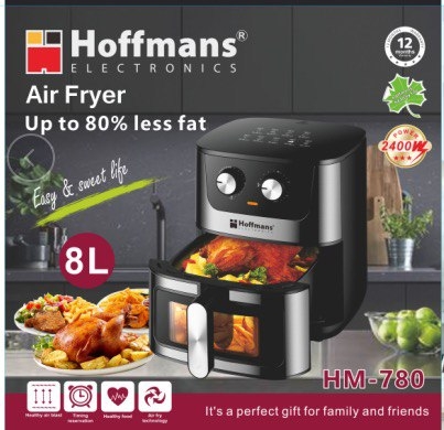 Аерофритюрниця Hoffmans HM-780 8 л 2400 Вт з оглядовим вікном та механічним керуванням
