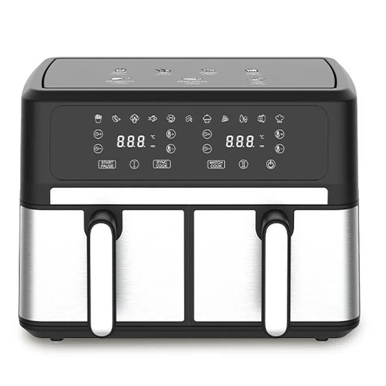 Двокамерна аерофритюрниця Sokany SK-10041, 3000 Вт, 10 л, сенсорне керування