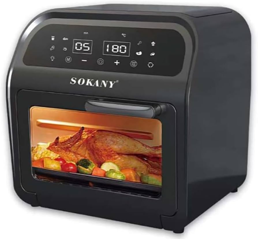 Сенсорная воздушная фритюрница Sokany SK-ZG-8032 2500 Вт, 16 л, с защитой от перегрева и таймером.