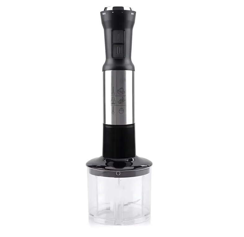 Блендер Hoffmans HM-8026 4-в-1 1000 Вт з 10 швидкостями, турбо та насадками для подрібнення та збивання