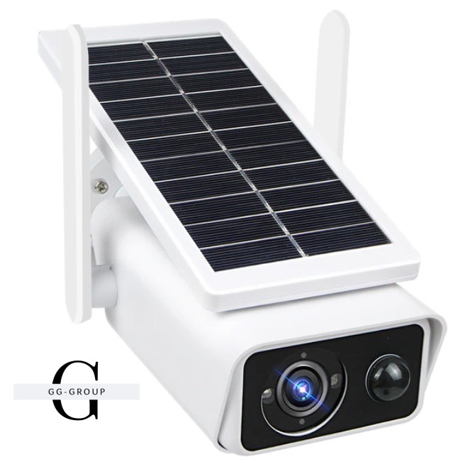 Камера видеонаблюдения не поворотная WiFi Q2 (ICSEE) (WIFI Solar Camera 3MP (ОРИГИНАЛ) FHD-Contains two 18650 batteries)
