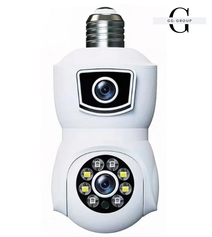Камера видеонаблюдения в патрон PTZ-Lamp E9 (2 камеры) (V380PRO)