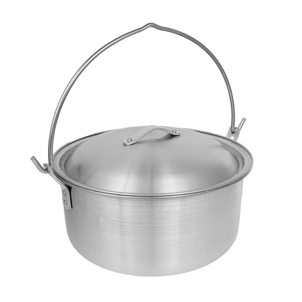 Алюмінієвий казан з дужкою та кришкою 3,0 л (23,5×12 см) для приготування страв на плиті та в поході