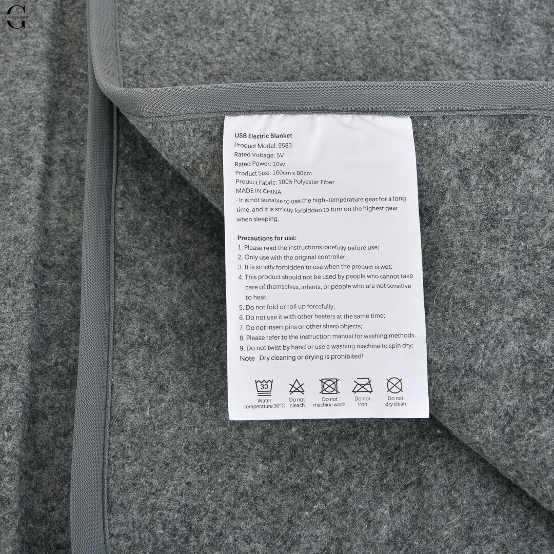 Электропростынь USB 160×80 см, 3 режима нагрева, 5 зон, для дома, офиса и путешествий