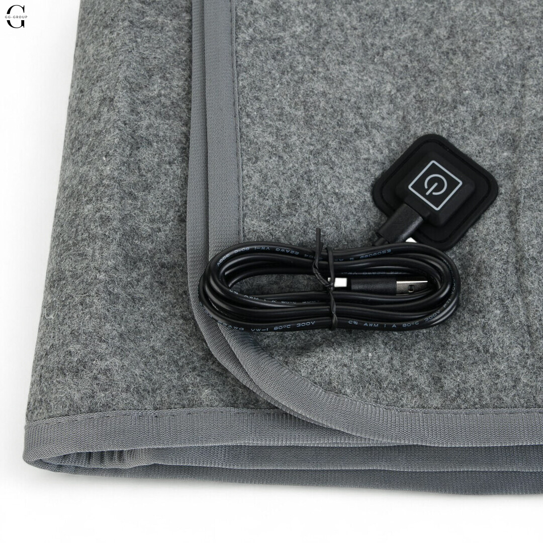 Электропростынь USB 160×80 см, 3 режима нагрева, 5 зон, для дома, офиса и путешествий