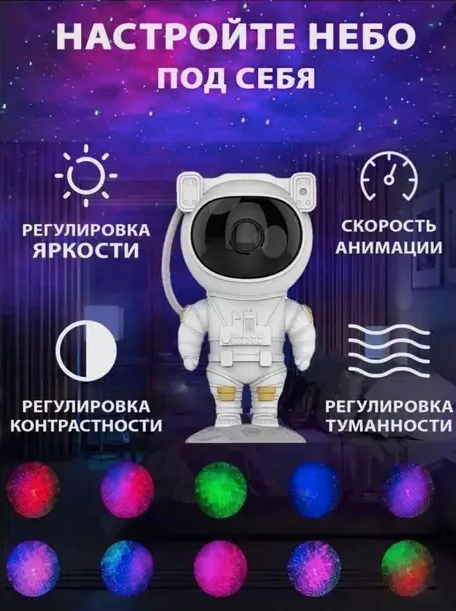 Ночник проектор звездного неба Astronaut