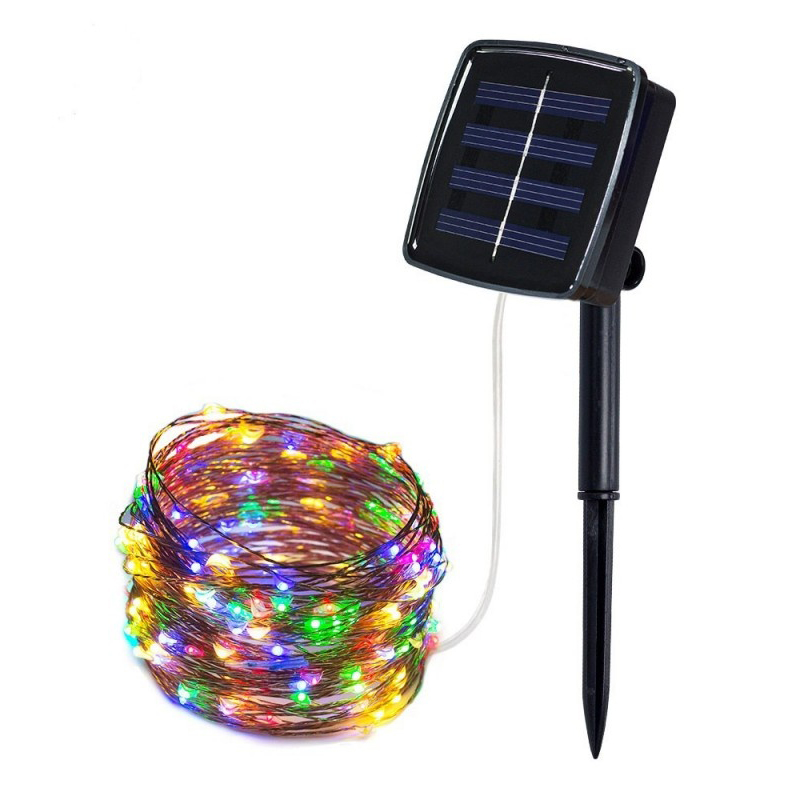 Гирлянда Капля росы (SFK-15) RGB цвет с солнечной панелью 10m/100led