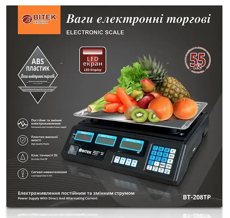 Весы торговые BITEK BT-208TP
