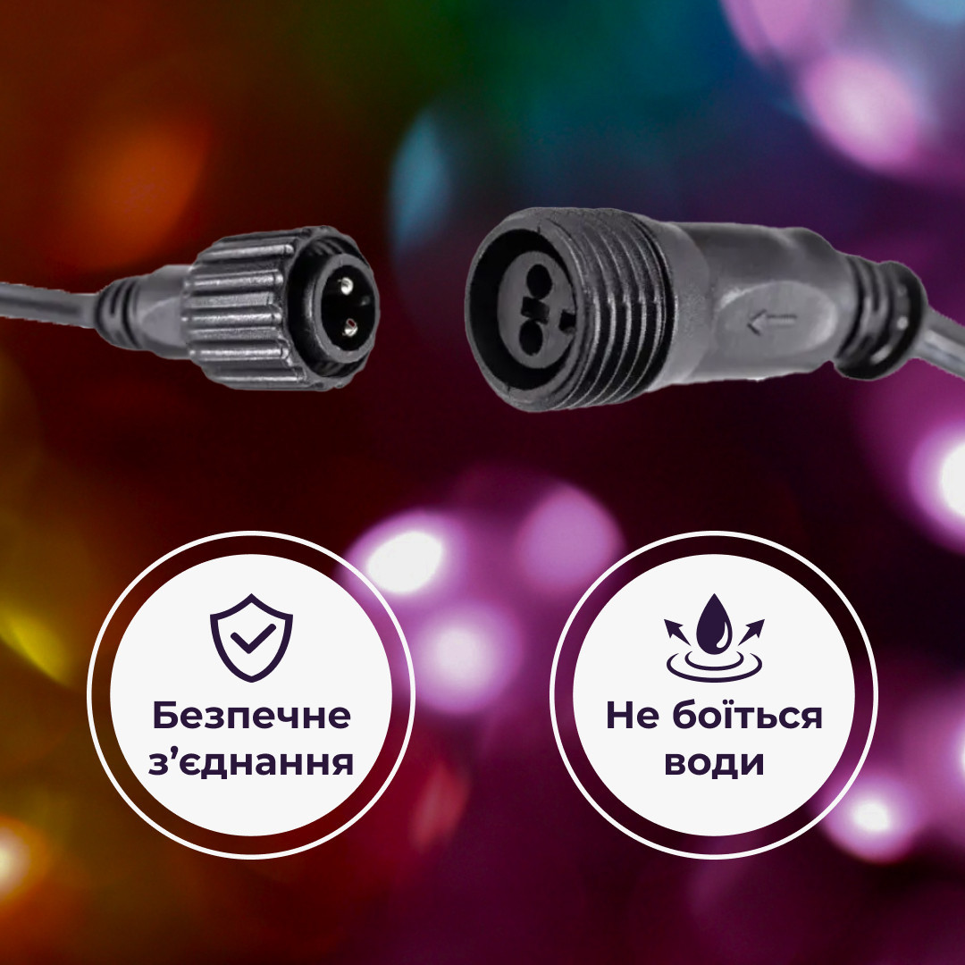 Гирлянда уличная лента светодиодная Дюралайт 900 LED 50м морозостойкая прозрачная проволока Мультиколор