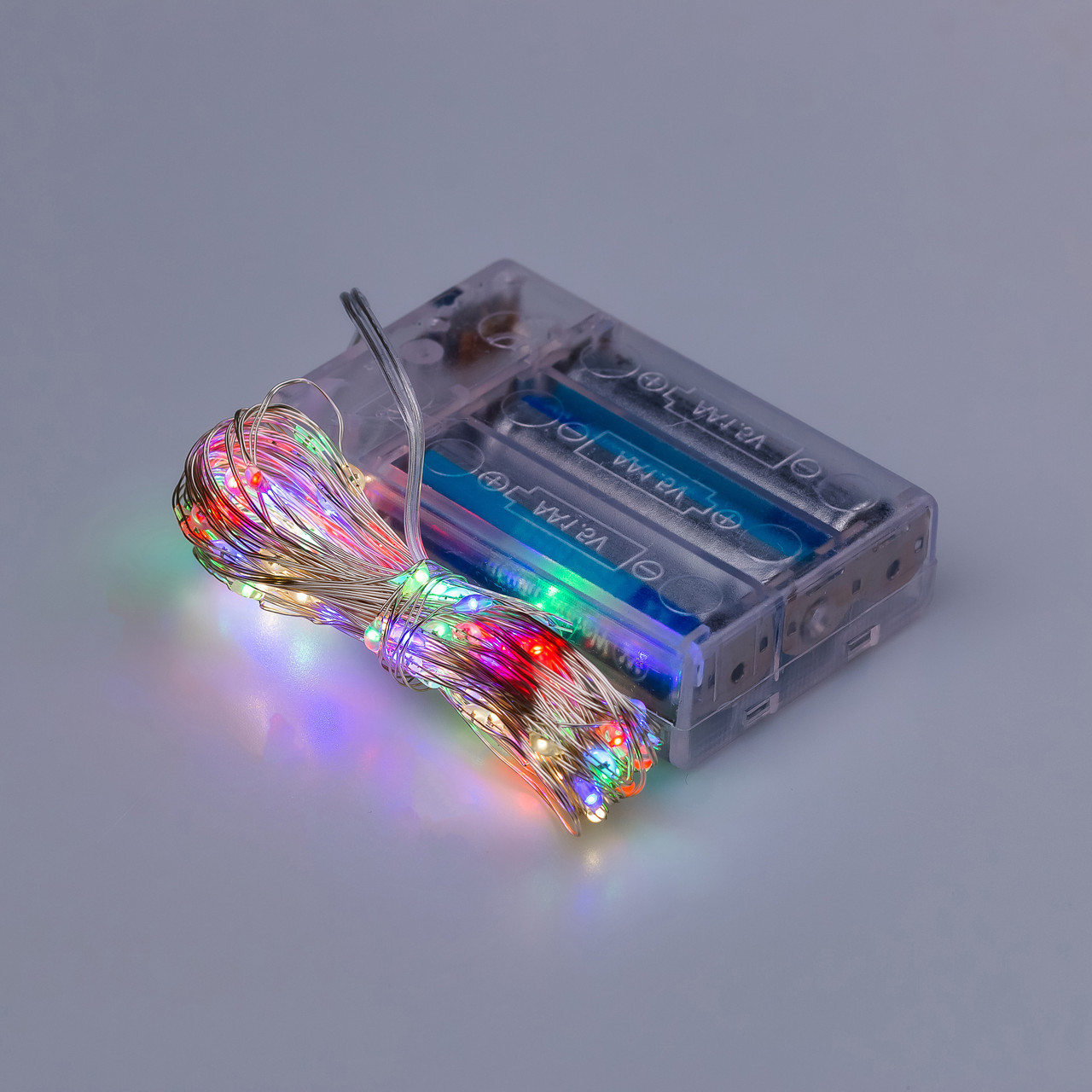 Гирлянда светодиодная на батарейках GarlandoPro 100LED 10 метров медная проволока светодиодная гирлянда