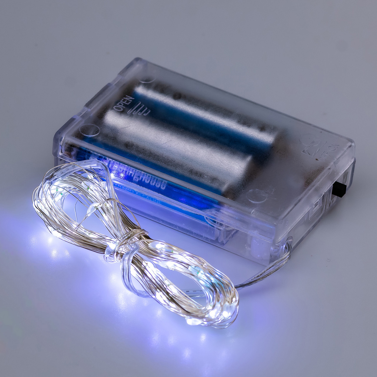 Гирлянда светодиодная на батарейках +USB GarlandoPro 100LED 10 метров медная проволока светодиодная гирлянда Белый