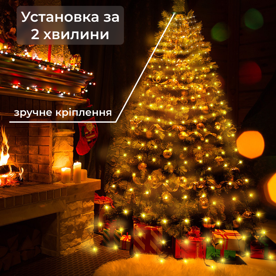 Умная гирлянда GarlandoPro 1733041ML 200LED 2m Multicolor смарт гирлянда