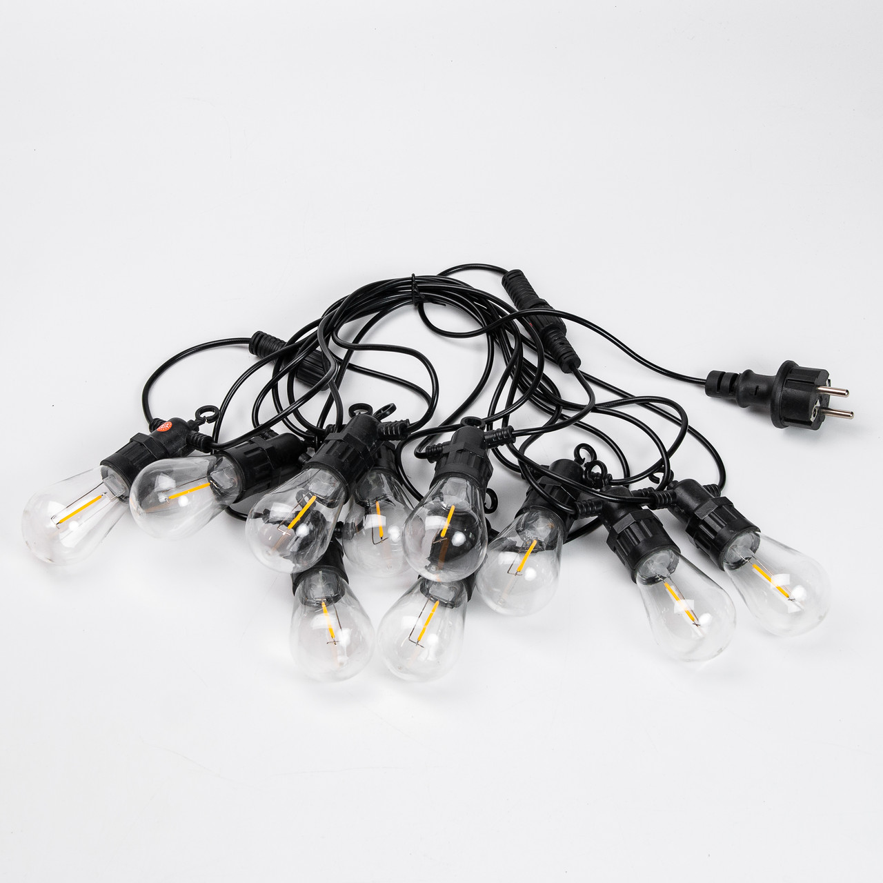 Гірлянда вулична у стилі ретро світлодіодна жовта S14 на 10 LED ламп завдовжки 5 метрів