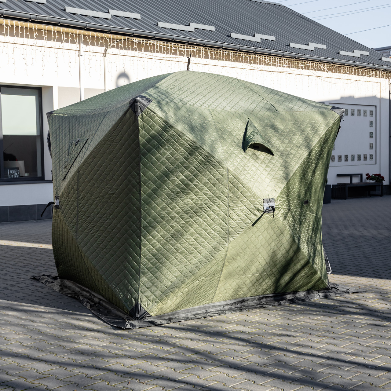 Палатка зимова утеплення "куб" 4-місна LUGI (210х210х210), Зимова палатка для риболовлі туризму кемпінгу та подорожей.
