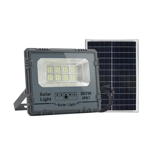 Вуличний LED ліхтар на сонячних батареях 31.6x27.8x7.5 см прожектор світлодіодний вуличний 270 LED 300 Вт із сонячною панеллю HP-5-62