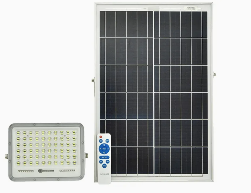 Вуличний LED ліхтар на сонячних батареях 25.5х21.7х4.5 см прожектор світлодіодний вуличний 240 LED 200 Вт із сонячною панеллю HP-5-70