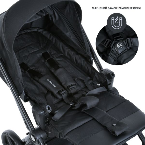 Коляска детская ME 1138 SPIN 360 Black