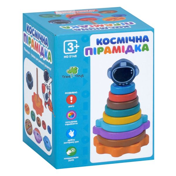 Дерев'яна іграшка Пiрамiдка MD 0148