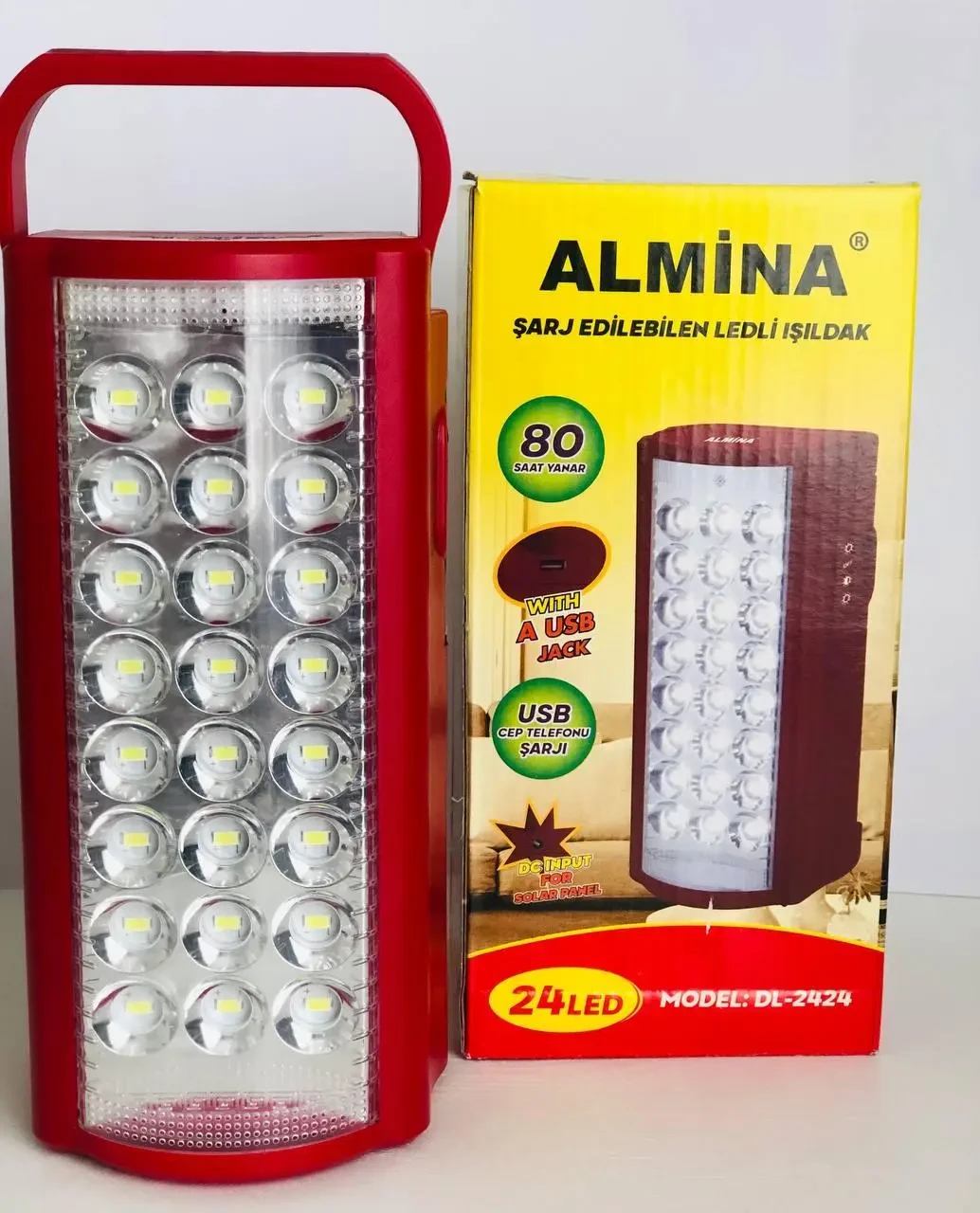 Фонарь переносной светодиодный аккумуляторный Almina dl 2424 с Power Bank