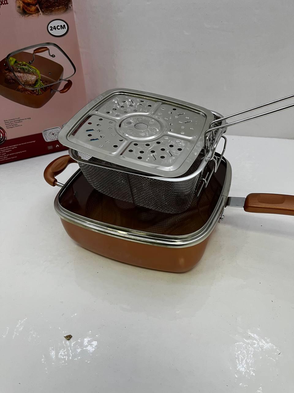 Сковородка-фритюрница пароварка-8001.
