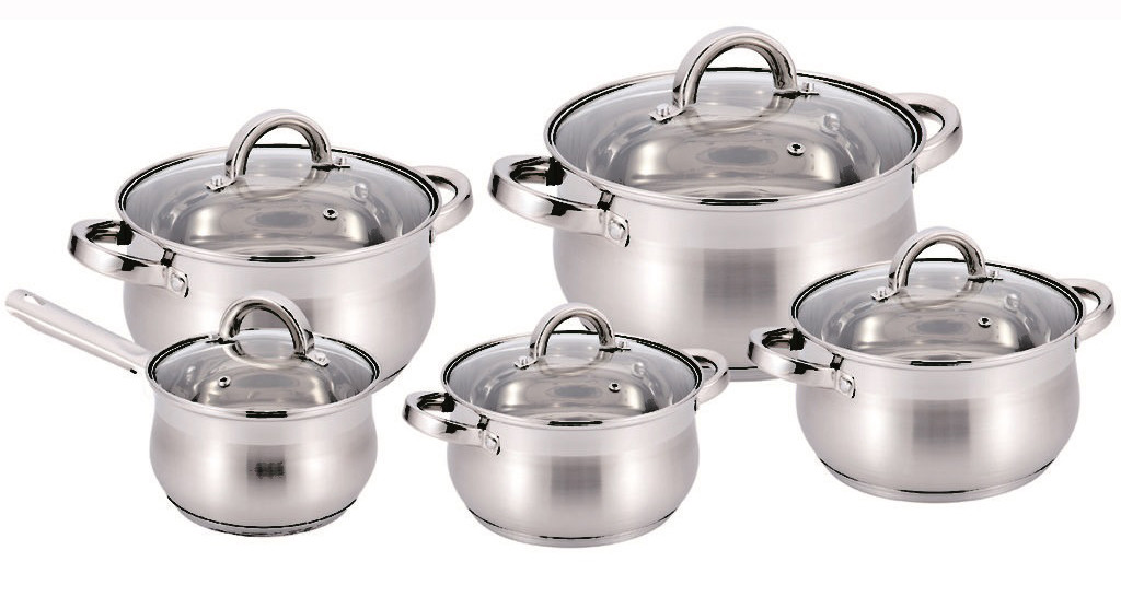 Набор посуды Benson BN-211 (ёмкость 2,1 л, 2,1 л, 2,9 л, 3,9 л, 6,5 л)