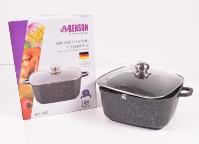 Кастрюля (казан) с мраморным покрытием Benson BN-362 (ёмкость 5.1 л)