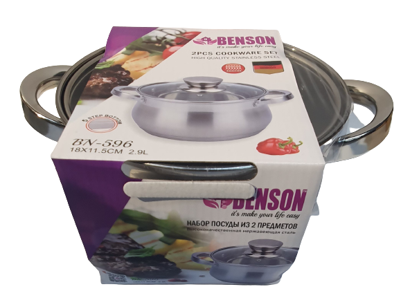 Кастрюля с крышкой Benson BN-596 (ёмкость 2.9 л)