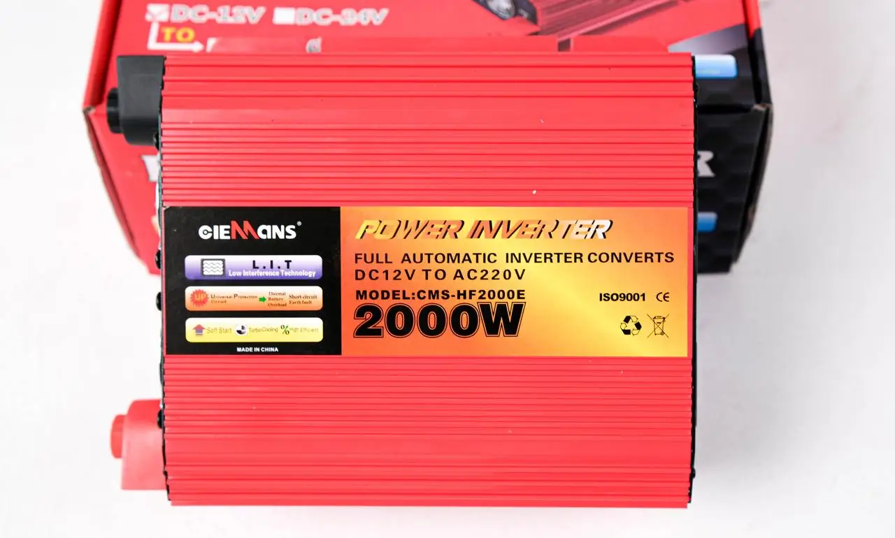 Автомобильный инвертор преобразователь CIEMANS 12 V 2000