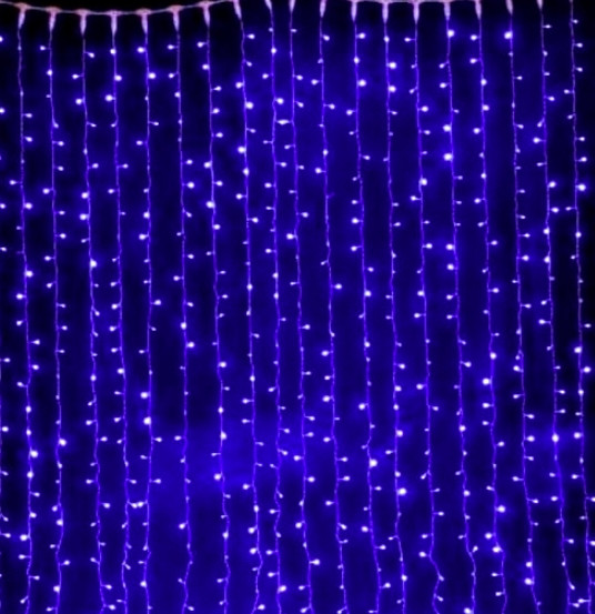 Светодиодная гирлянда Водопад 3*2м 350 Led Синий от сети
