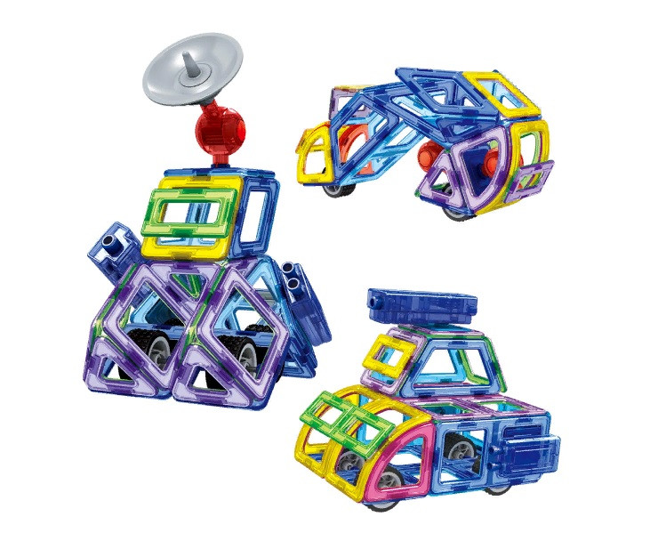 Магнітний,  конструктор транспорт, 128 деталей Magnit/Magical/LIMO TOY