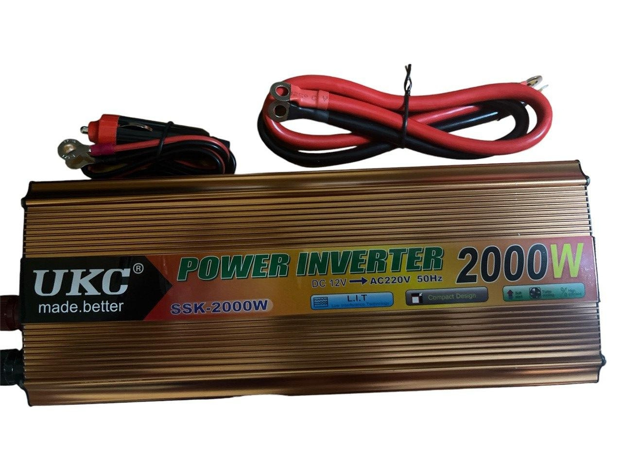 Инвертор напряжения 12V-220V 2000W UKC