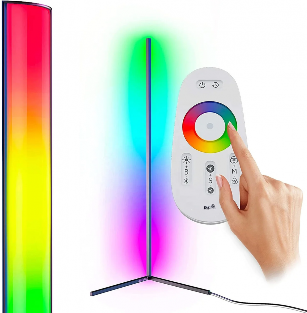 Напольная угловая RGB лампа торшер EL-2186 с пультом управления (сенсор)