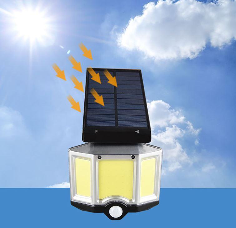 Уличный фонарь на солнечной батарее с датчиком движения и пультом SOLAR WALL LAMP YT-66B