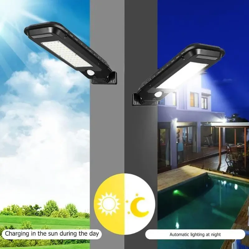 Уличный фонарь на солнечной батарее с датчиком движения и пультом SOLAR INDUCTION STREET LAMP T210A/T210B