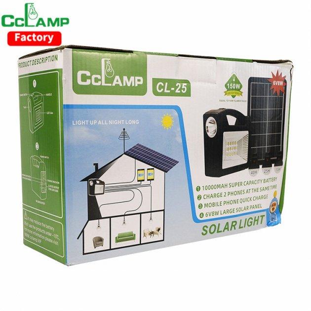 Кемпінговий ліхтар на сонячній батареї CCLAMP CL-25 з Power Bank та 3 лампочками