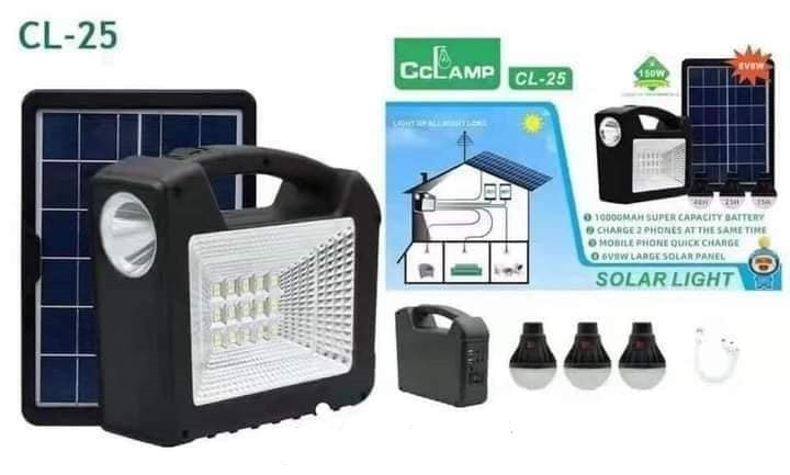 Кемпінговий ліхтар на сонячній батареї CCLAMP CL-25 з Power Bank та 3 лампочками