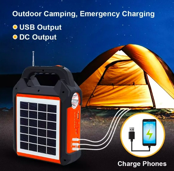 Кемпинговый фонарь на солнечной батарее EASY POWER EP-0168 Bluetooth/MP3/FM/TF/USB/Power Bank