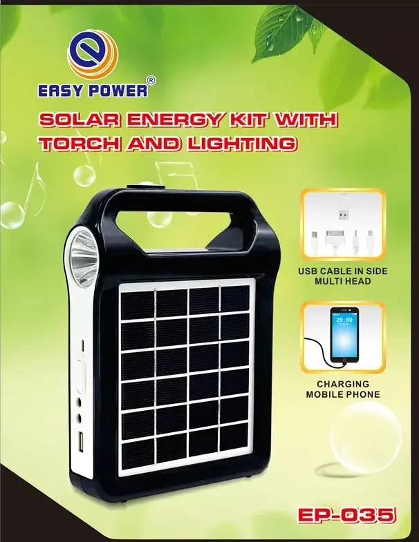 Кемпинговый фонарь на солнечной батарее EASY POWER EP-035 Bluetooth/USB/Power Bank