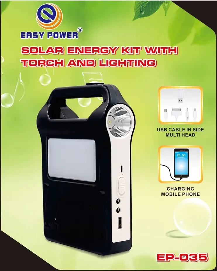 Кемпинговый фонарь на солнечной батарее EASY POWER EP-035 Bluetooth/USB/Power Bank