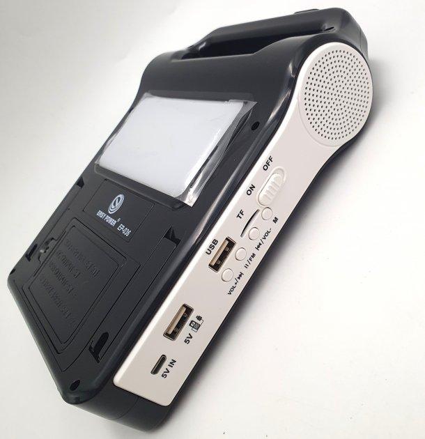Кемпинговый фонарь на солнечной батарее EASY POWER EP-036 Bluetooth/MP3/FM/TF/USB/Power Bank