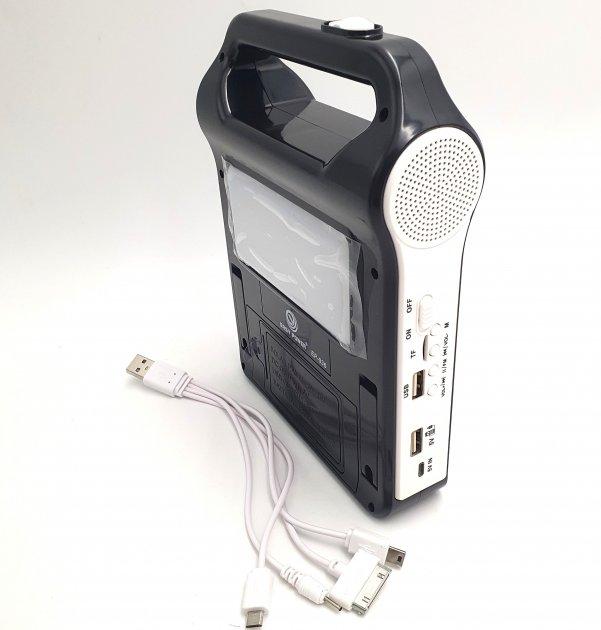 Кемпинговый фонарь на солнечной батарее EASY POWER EP-036 Bluetooth/MP3/FM/TF/USB/Power Bank