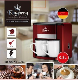 Кавоварка крапельна на 2 чашки Kingberg KB-1991