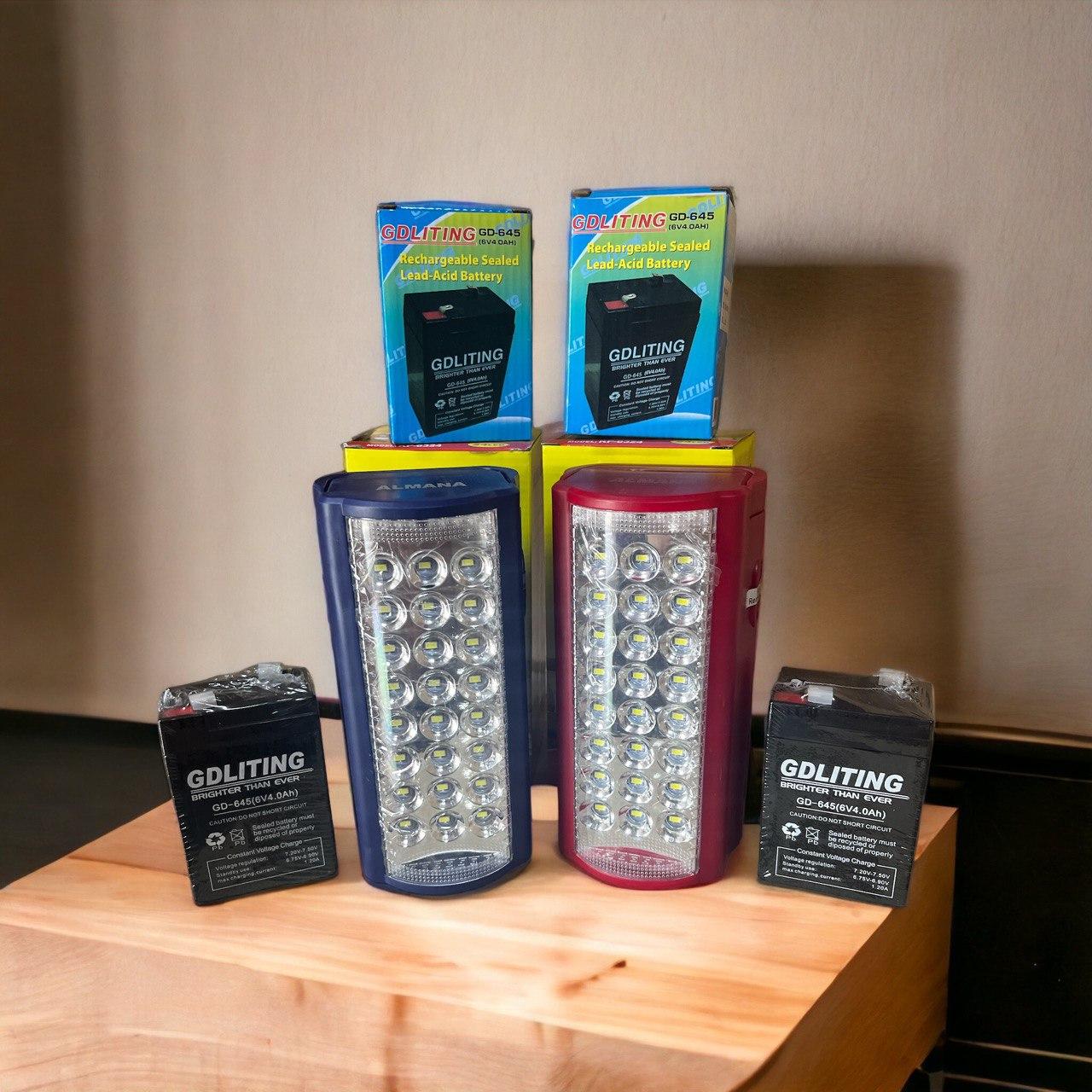 Фонарь переносной светодиодный аккумуляторный Almina dl 2424 Power Bank +1 шт